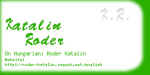 katalin roder business card